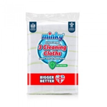 Anti-Bac Cleaning Cloths - Pack 3