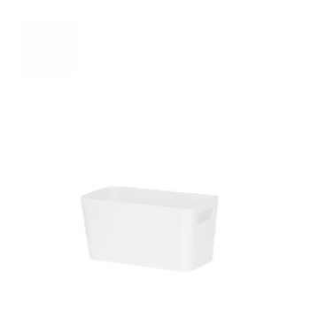 Studio Rectangular Basket 20 x 10 x 10cm - Ice White