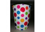 Waste Bin - Multi Coloured Large Dots