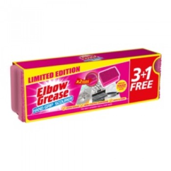 Hand Grip Pink Scourer - 4 Pack