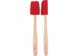 Silicone Headed Spatulas/Wooden Handles (Set of 2)