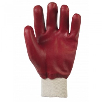 PVC Coated Waterproof Glove - Red 10-XL