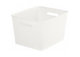 Nestable Rattan Basket Vintage White - 18L
