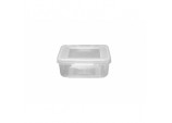 Food Container Square Hinged Lid - 165ml Clear