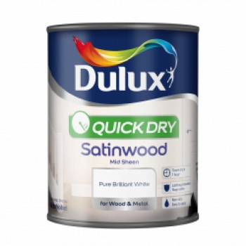 Quick Dry Satinwood 750ml - Pure Brilliant White Quick Dry Satinwood 750ml - Pure Brilliant White