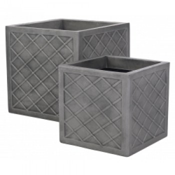 Lazio Planter Set Of 2 - Pewter
