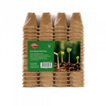 Square Fibre Pots - 6cm - Pack 80