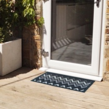 Scrape N Sorb Mat 40 x 60cm - Chevron Grey