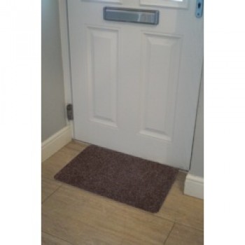 Basic Ribbed Indoor Doormat 40 x 60cm - Dark Brown