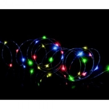 100 LED Multi Action Battery Operated Microbrights - Multi/Green