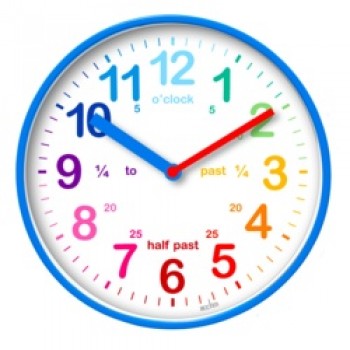 Wickford Kids Time Teach Clock 20cm - Blue