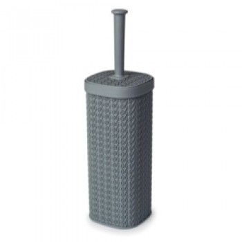 Lace Design Toilet Brush - Grey