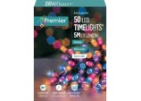 50 LED Multi Action Battery Operated TIMELIGHTS™ - Rainbow/Green Cable