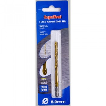 Titanium Coated HSS Drill Bits - 6.0 x 93mm