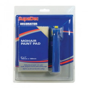 Decorator Mohair Paint Pad with Handle - 6 x 4 /150mm x 100mm