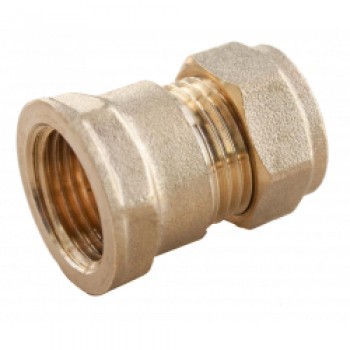 Compression Straight Connector - Female - 15mm x 1/2 FI Compression Straight Connector - Female - 15mm x 1/2 FI
