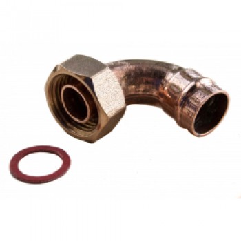 Pre Soldered Angled Tap Connector - 15mm x 1/2 (Pack 2)