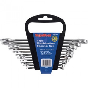 Chrome Combination Spanner Set - 11 Piece